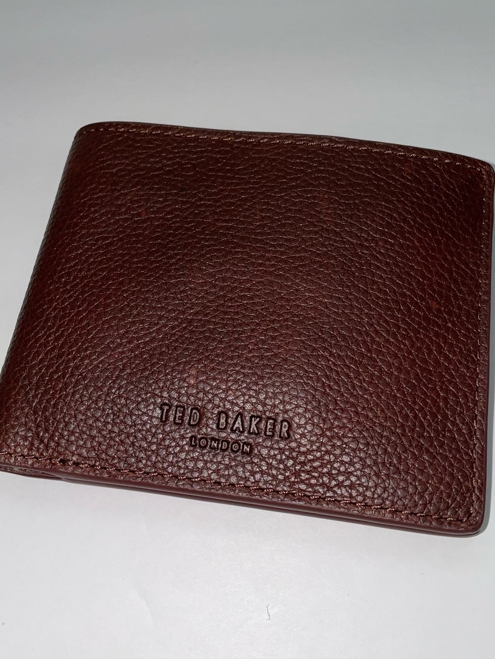 Ted Baker Brown Pebble Leather Bifold  Wallet
